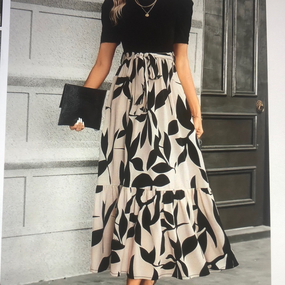 Womens Floral Print Summer Dress